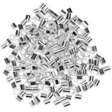 Metal tube Crimp beads 2mm Silver